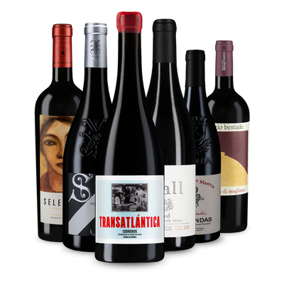 6x1 Wine in Black Parker Set