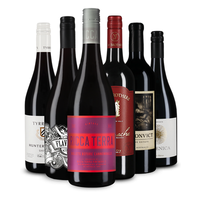 6x1 Wine in Black Australien Set